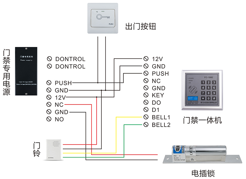 电插锁安装图