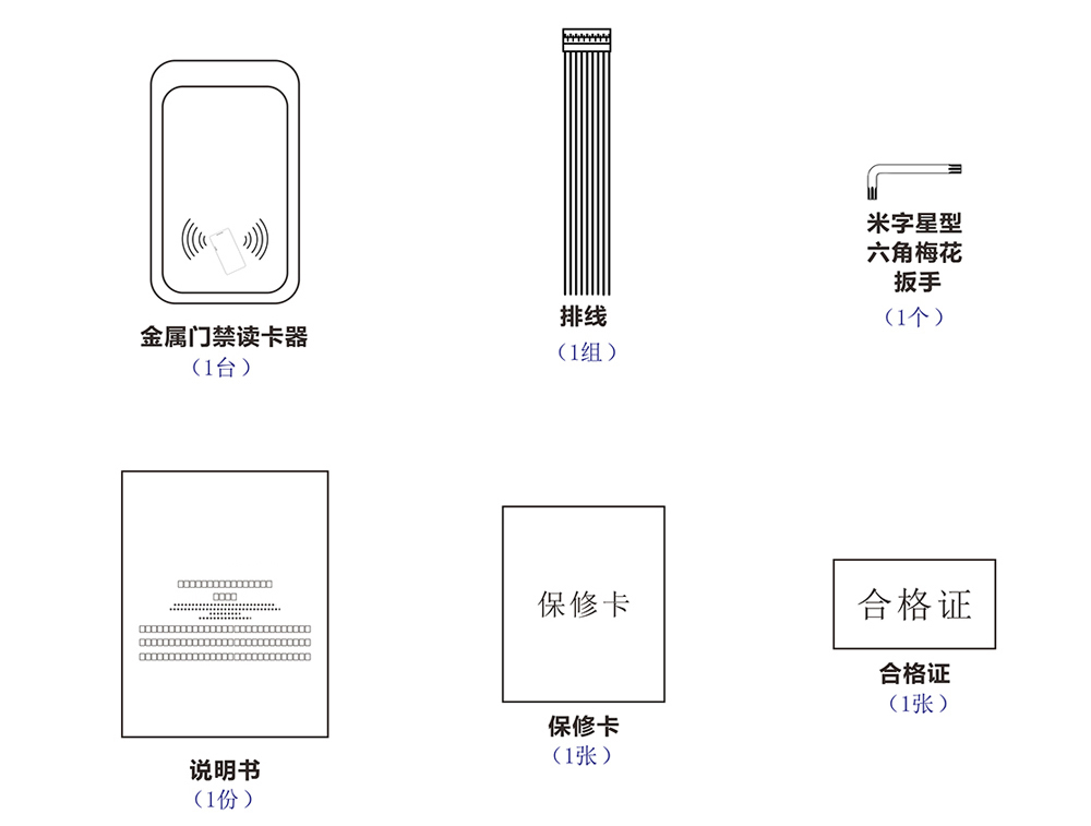 门禁读卡器的配件