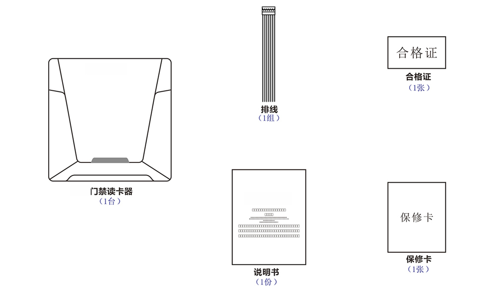 门禁读卡器的配件